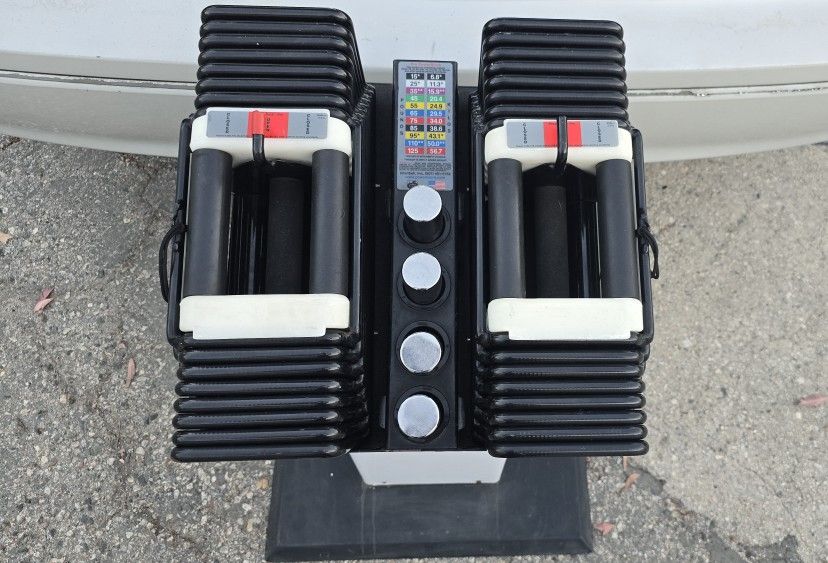 Powerblock Pro Adjustable Dumbbells 5-90 with Stand