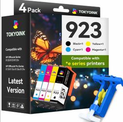 TOKYOINK 923 Ink Cartridges Combo Pack Replacement For HP 923 Ink Cartridges Work For OfficeJet Pro 8120 8122 8122e 8123 8124 8125 8130 8132 8134 8135