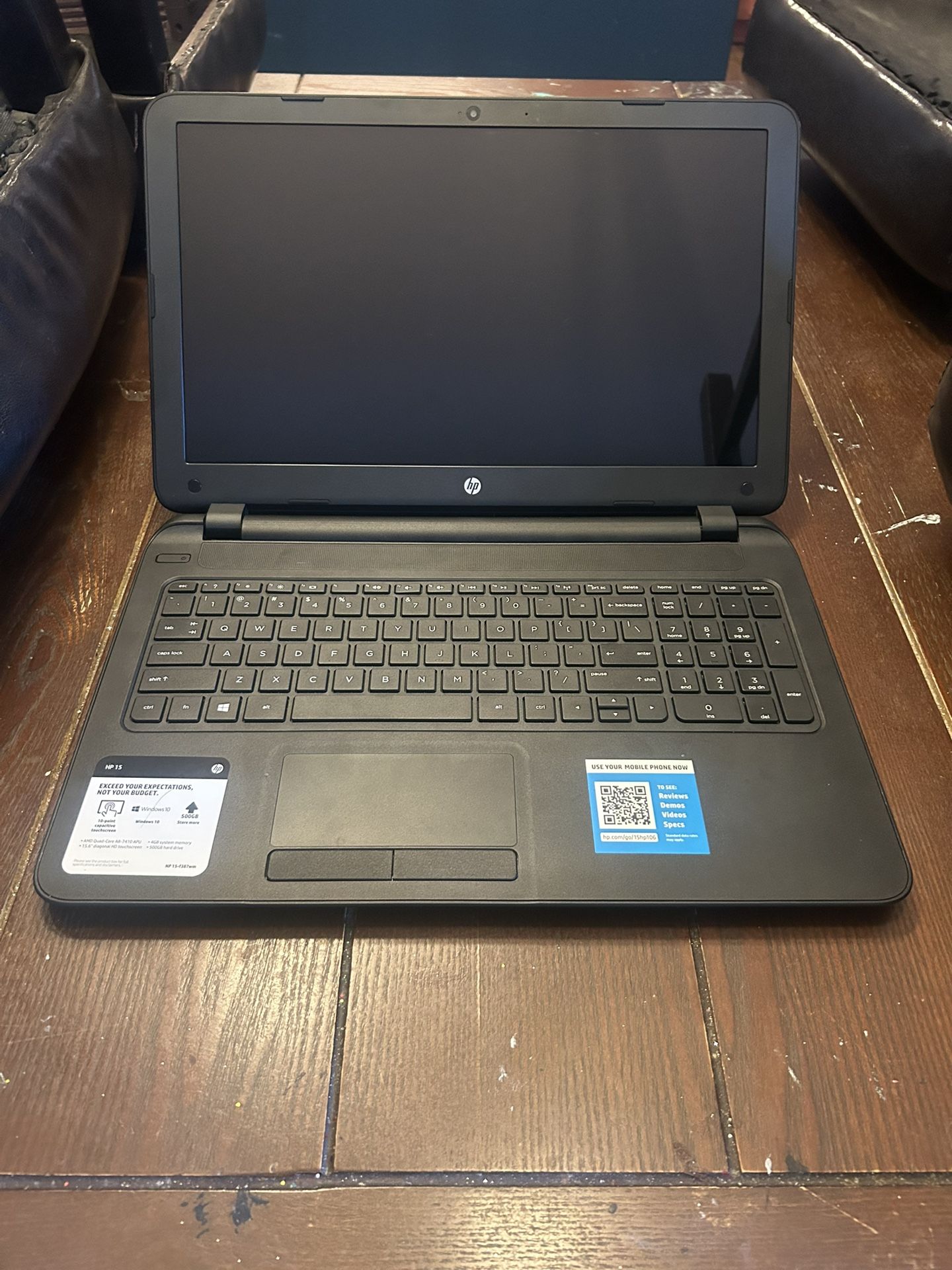 HP 15 Inch Touchscreen Laptop