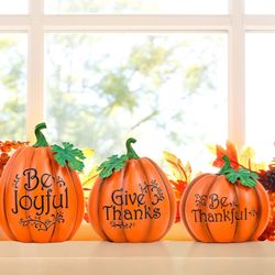 ALLADINBOX 3 Pcs Resin Fall Centerpiece