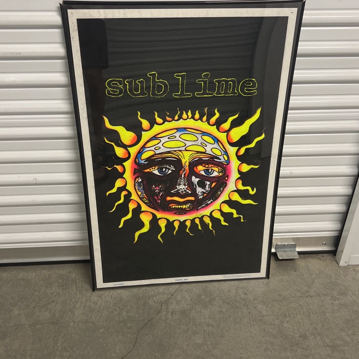 Vintage 1998 Sublime Sun Black Light Poster 23