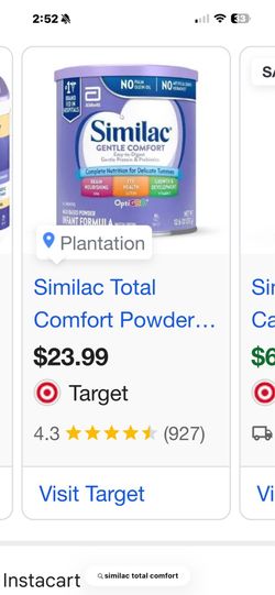similar total comfort formula