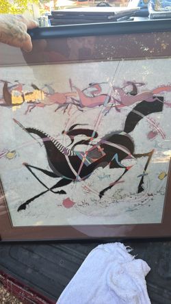Framed Abstract Native American Art Print