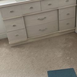 Antique dresser of 8 drawers. Long 54 inch, width 18 inch, height 31 inch