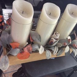 🔥 FLASH SALE: Fall 3-Pillar Candle Centerpiece — TODAY ONLY!
