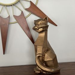 Mid Century Mod 1961 Cubist Cat Universal Statuary Corp 