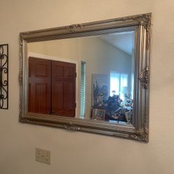 Vintage Silver Gilt Mirror 42 By 30