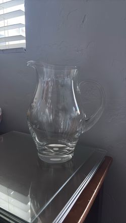 Clear Glass Water Pitcher