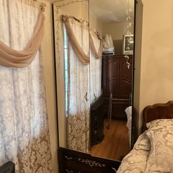 Tall mirror wardrobe