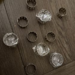 Vintage Silver Napkin Rings 10 Piece 