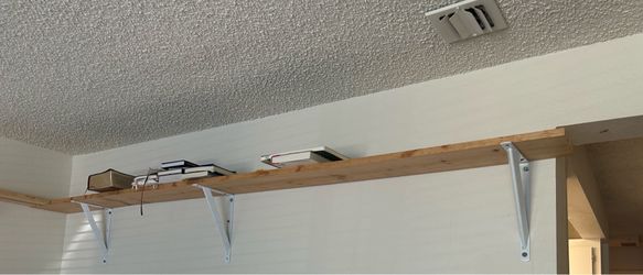 Wood shelves