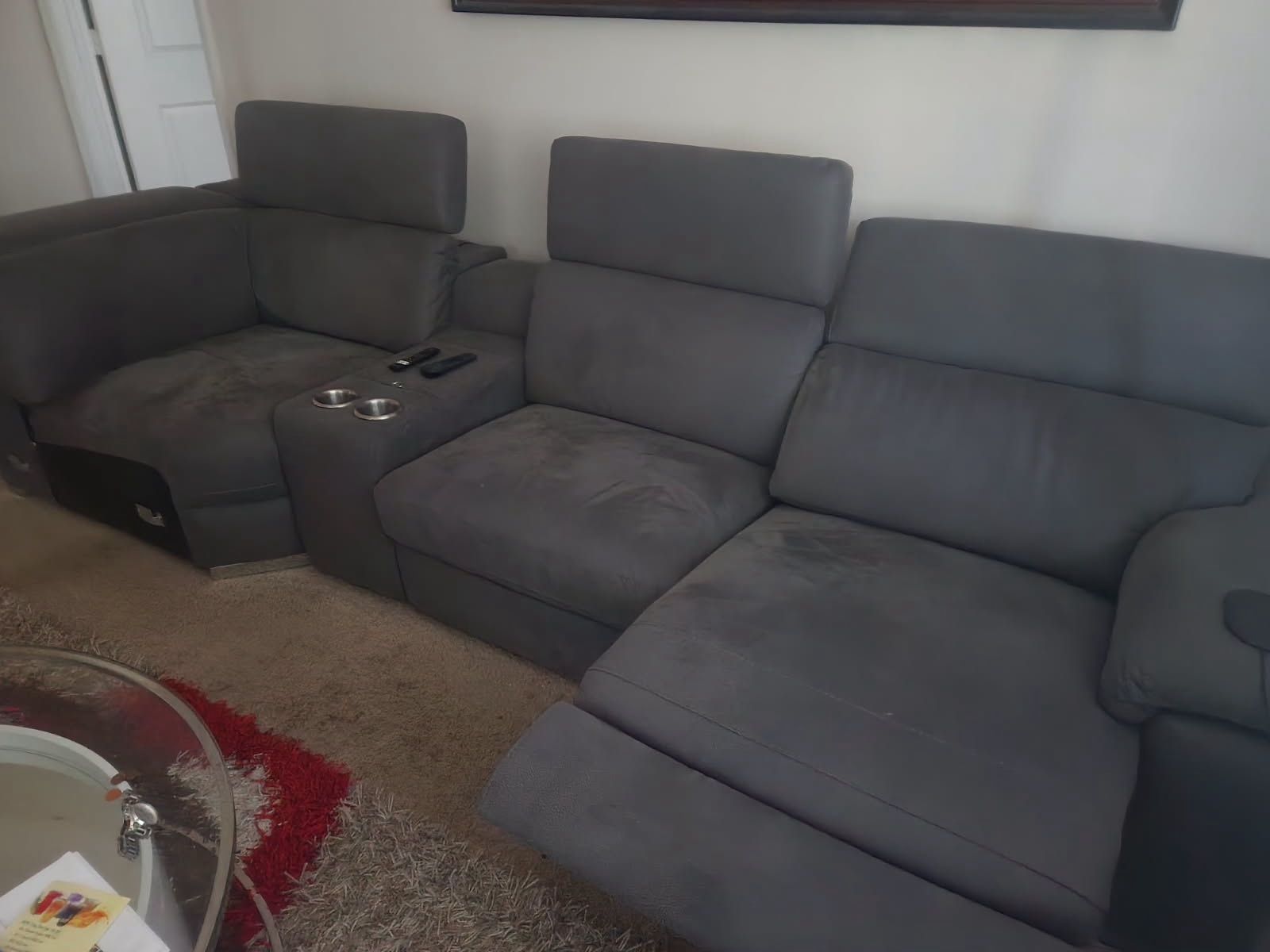 Grey Reclining Couch
