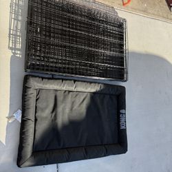 Dog crate: L/XL dog and dog bed