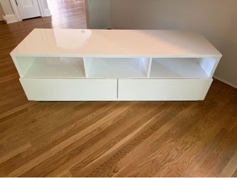 CB2 White Media Console