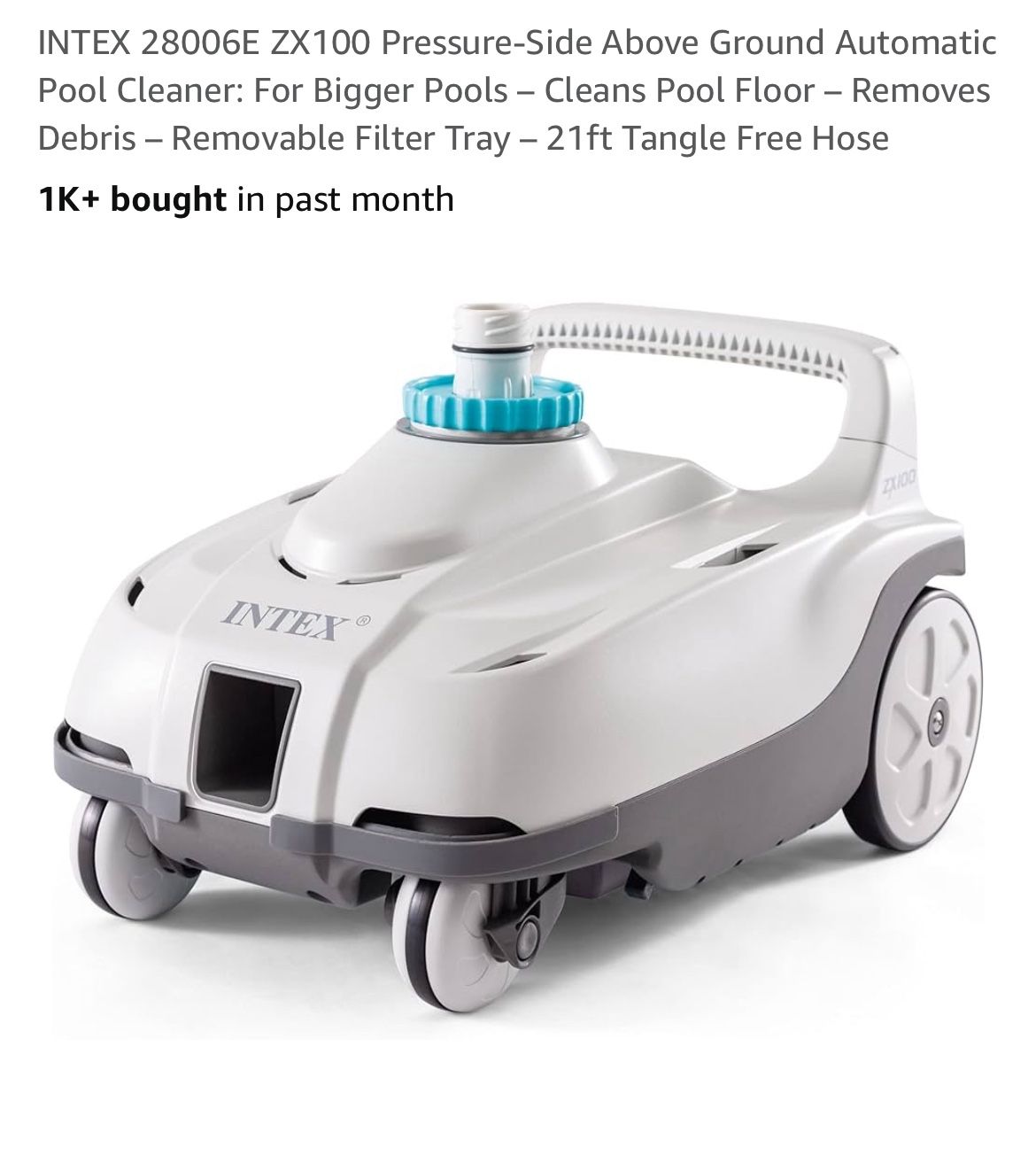 Intex Pressure Sided pool cleaner- Brand New!