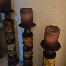 3 sets .  New candles.  Needs a bit. Cleaning.