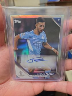Soccer card auto Ferran Torres