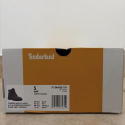 Timberland Waterproof Dark Grey Nubuck Lace Up Ankle Boot Kids Size 5