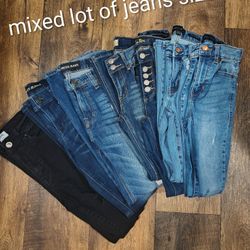 Mixed Lot Of Junior Girls Jeans. Size 0. Brands Include Indigo Rein, Kendal & Kylie, Express And More .