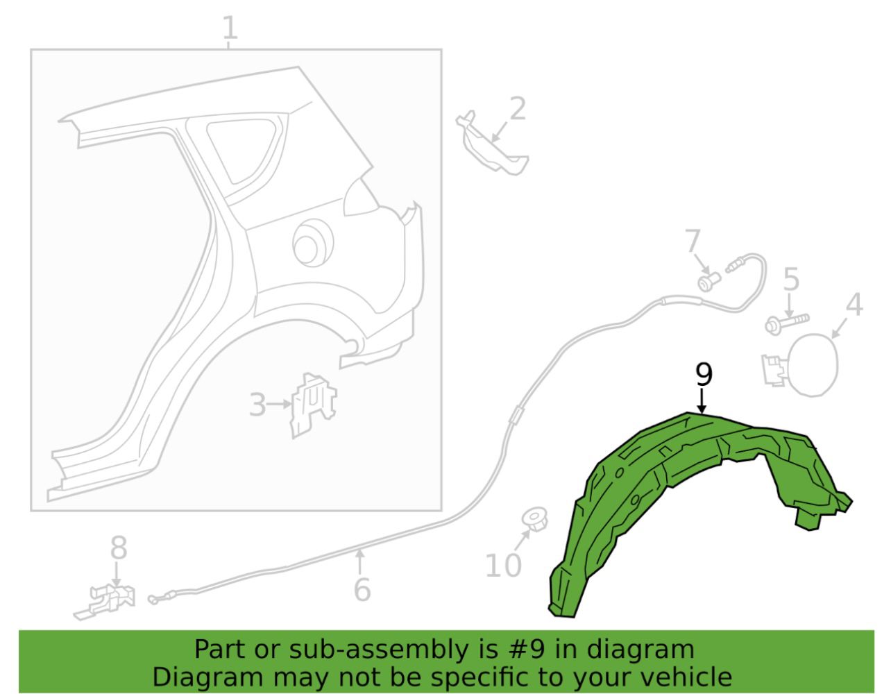 Quarter Panel Splash Shield - Toyota (77277-0R030)