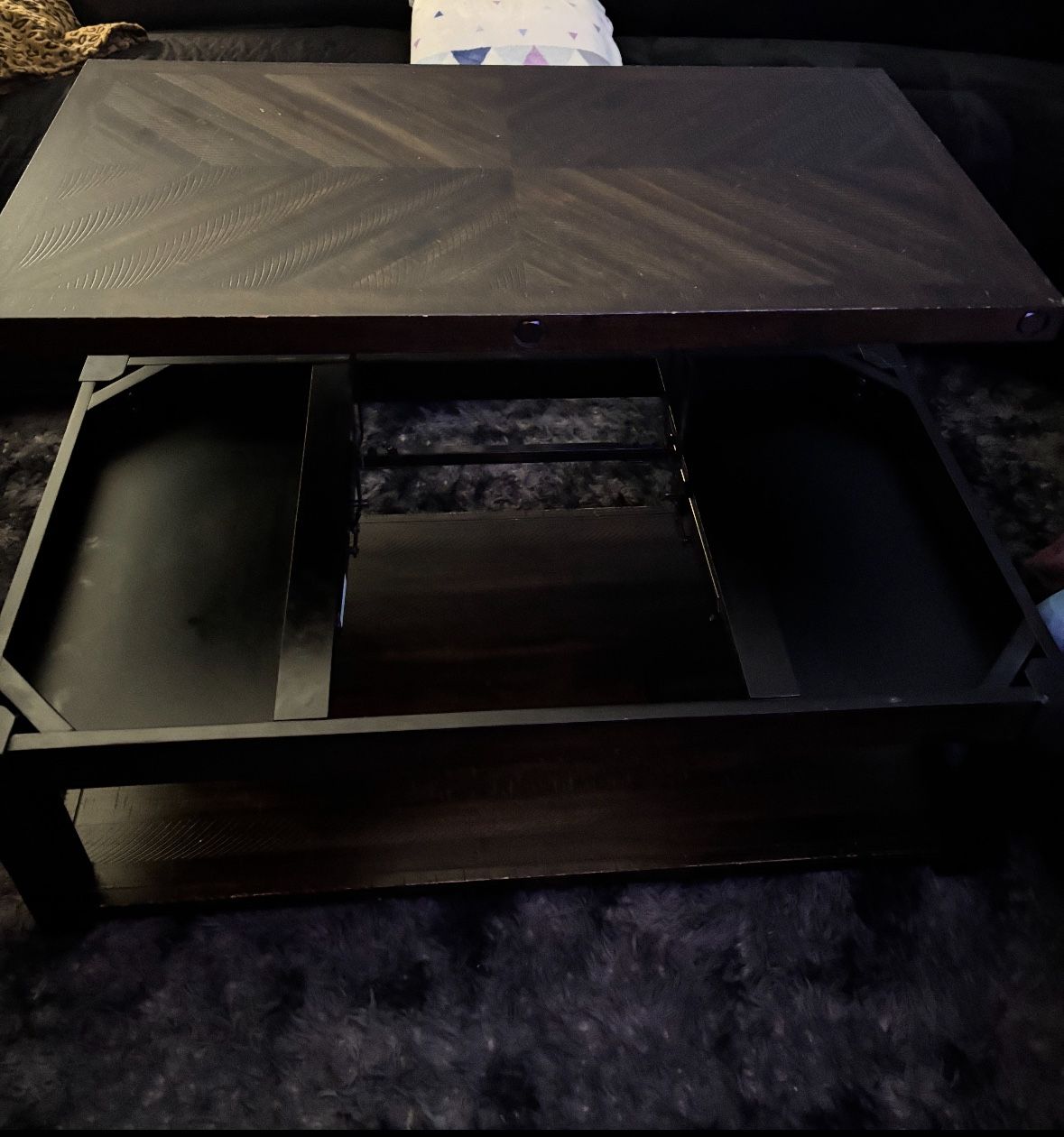 Sonoma Espresso Lift Top Storage Coffee Table
