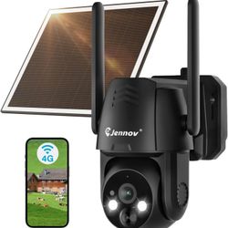 4G LTE Cellular Solar Security Camera Wireless Outdoor | No WiFi, 2K Color Night Vision, 360°