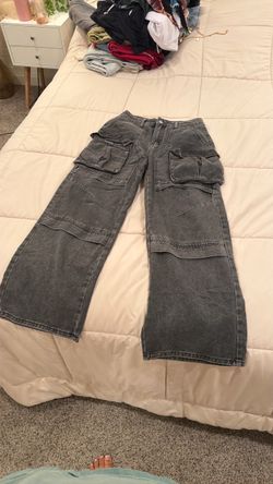 Black Light Washed Jeans- Wideleg