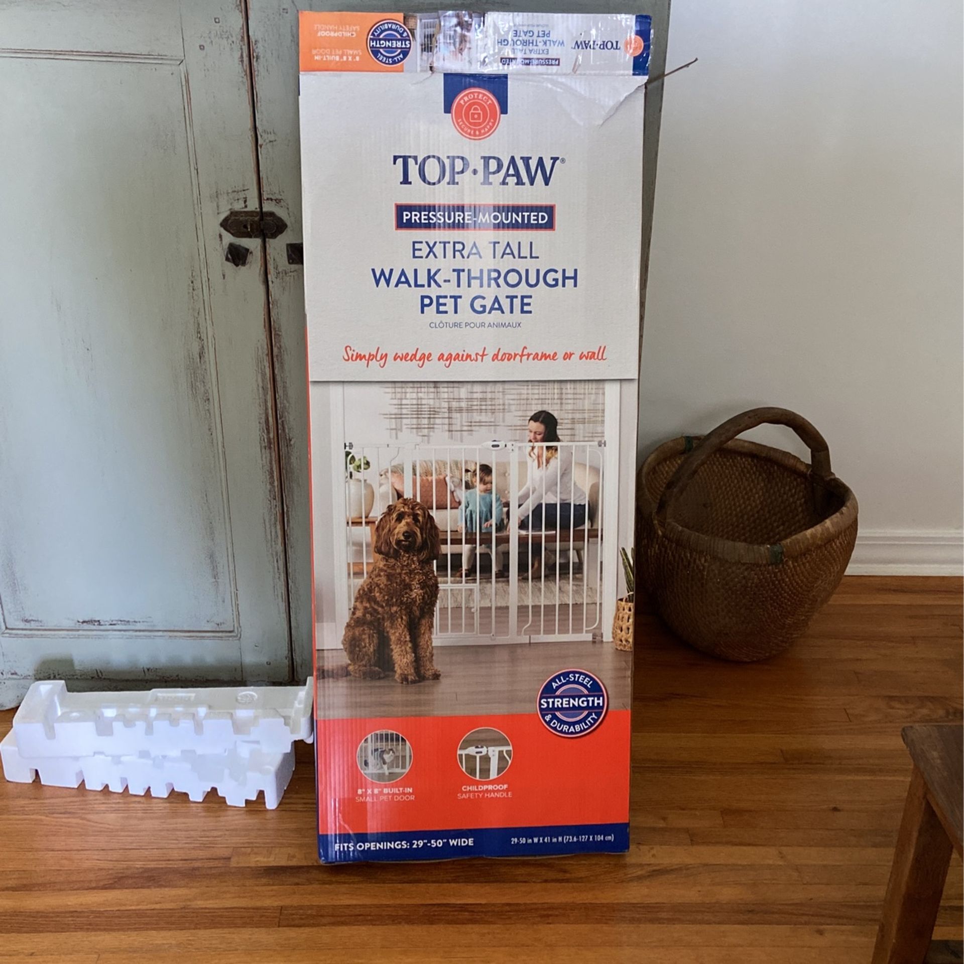 Extra tall Walk Through pet gate