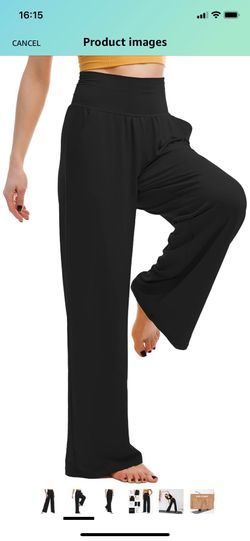 Casual Loose Wide Leg Pants For Women- High Waisted Yoga Sweatpants Comfy Sports Athletic Lounge Pants with Pockets ( small 4-6)( please follow my pag