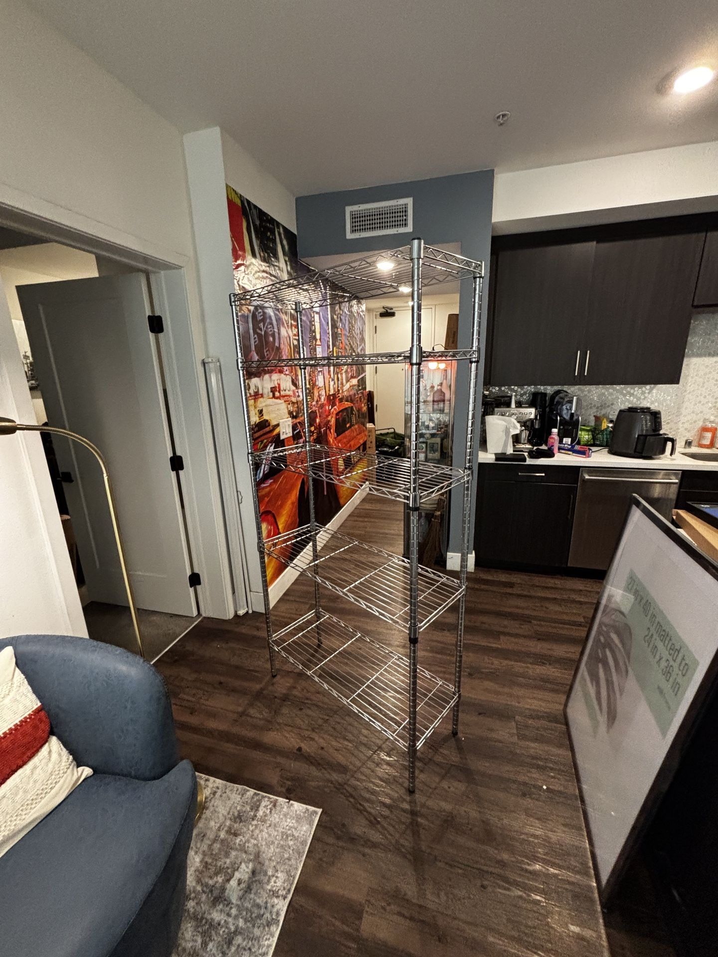 5-Tier Metal Wire Shelf – Adjustable
