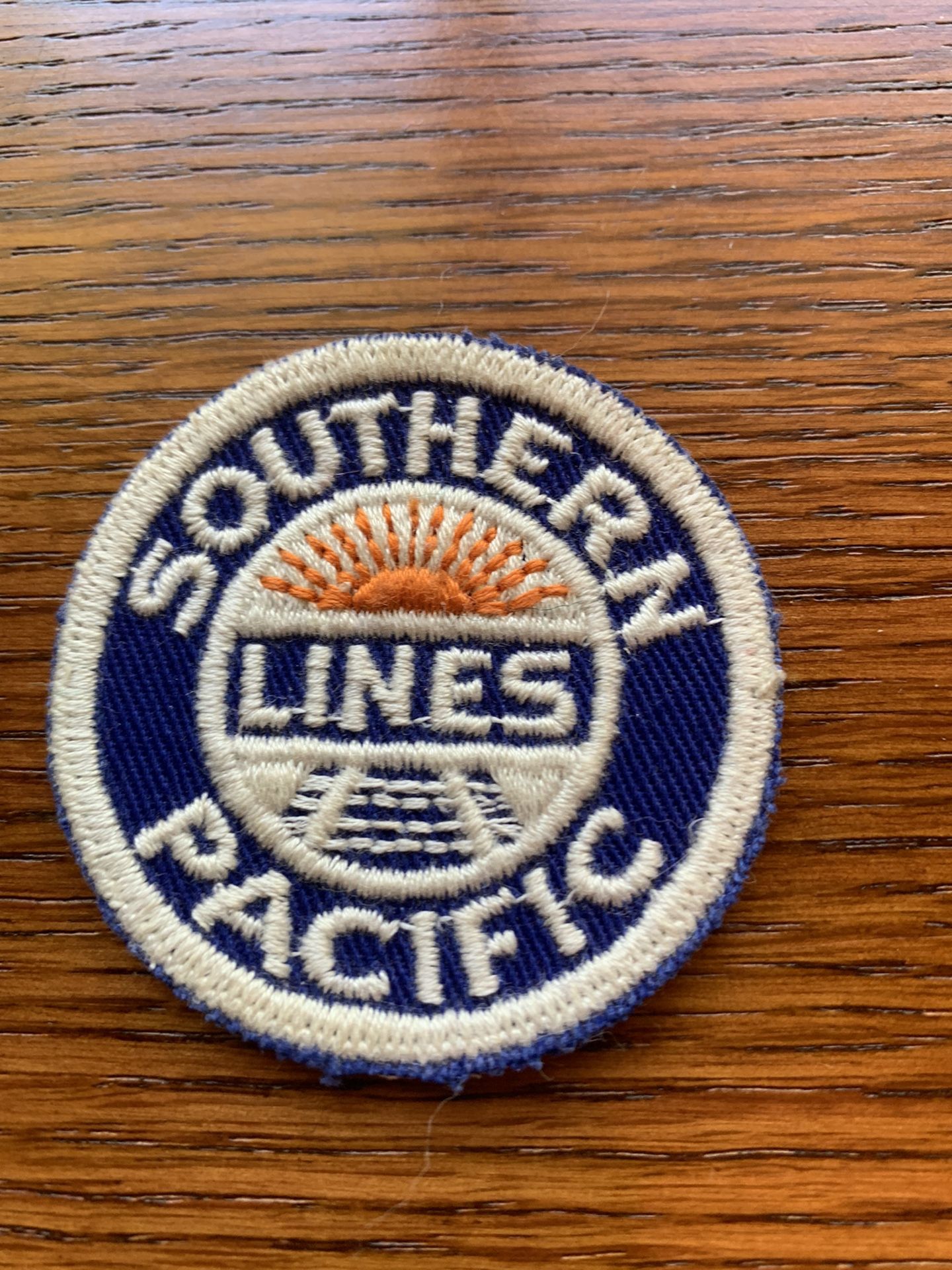 Vintage SOUTHERN PACIFIC RAILROAD Small 2” Embroidered patch