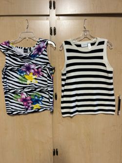 Size Medium Women’s Tops, Both for$5.00