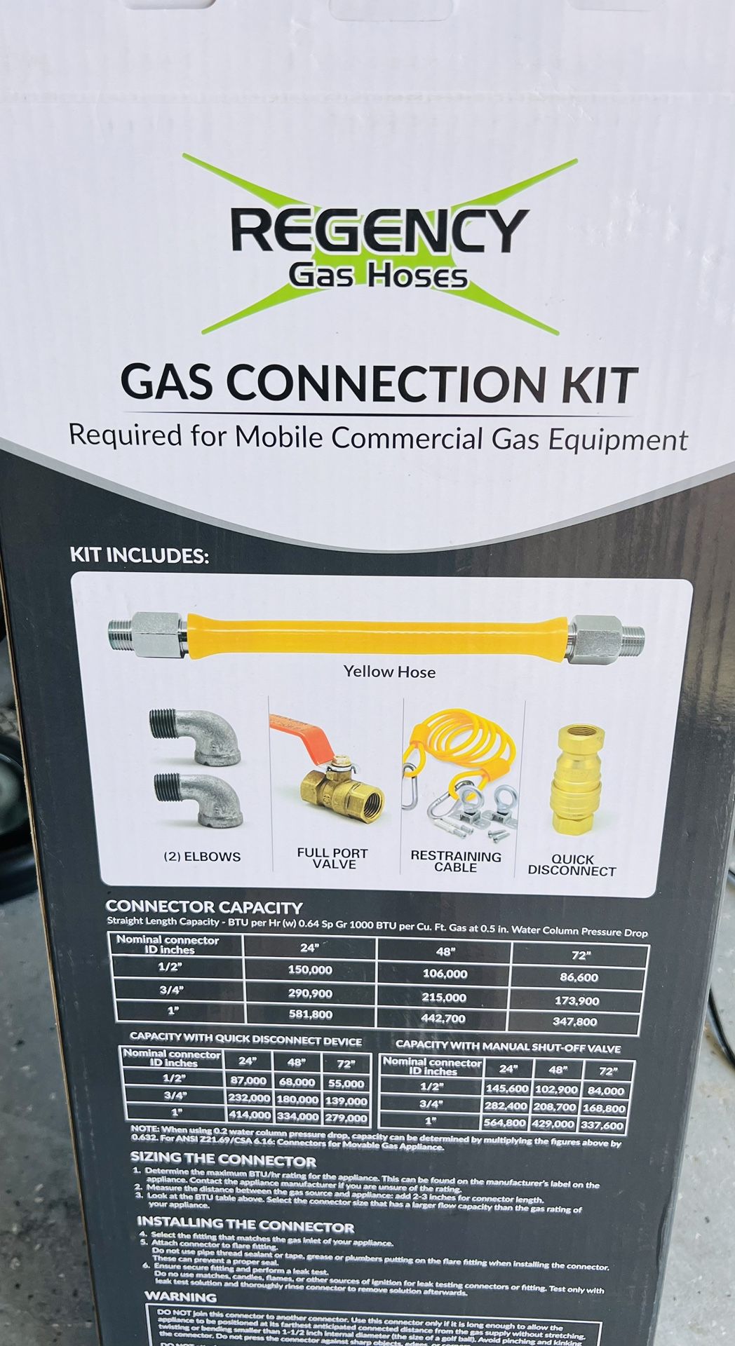 Commercial Gas connection Kit