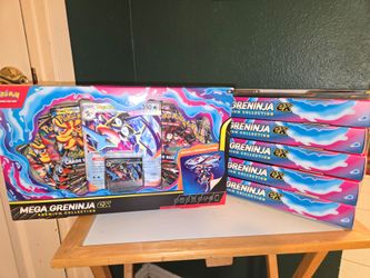 Pokémon Mega Greninja EX Premium Collection Box Lot of 6