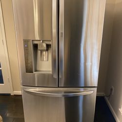 LG Super-Capacity 3 Door French Door Refrigerator with Smart Cooling Plus Technology