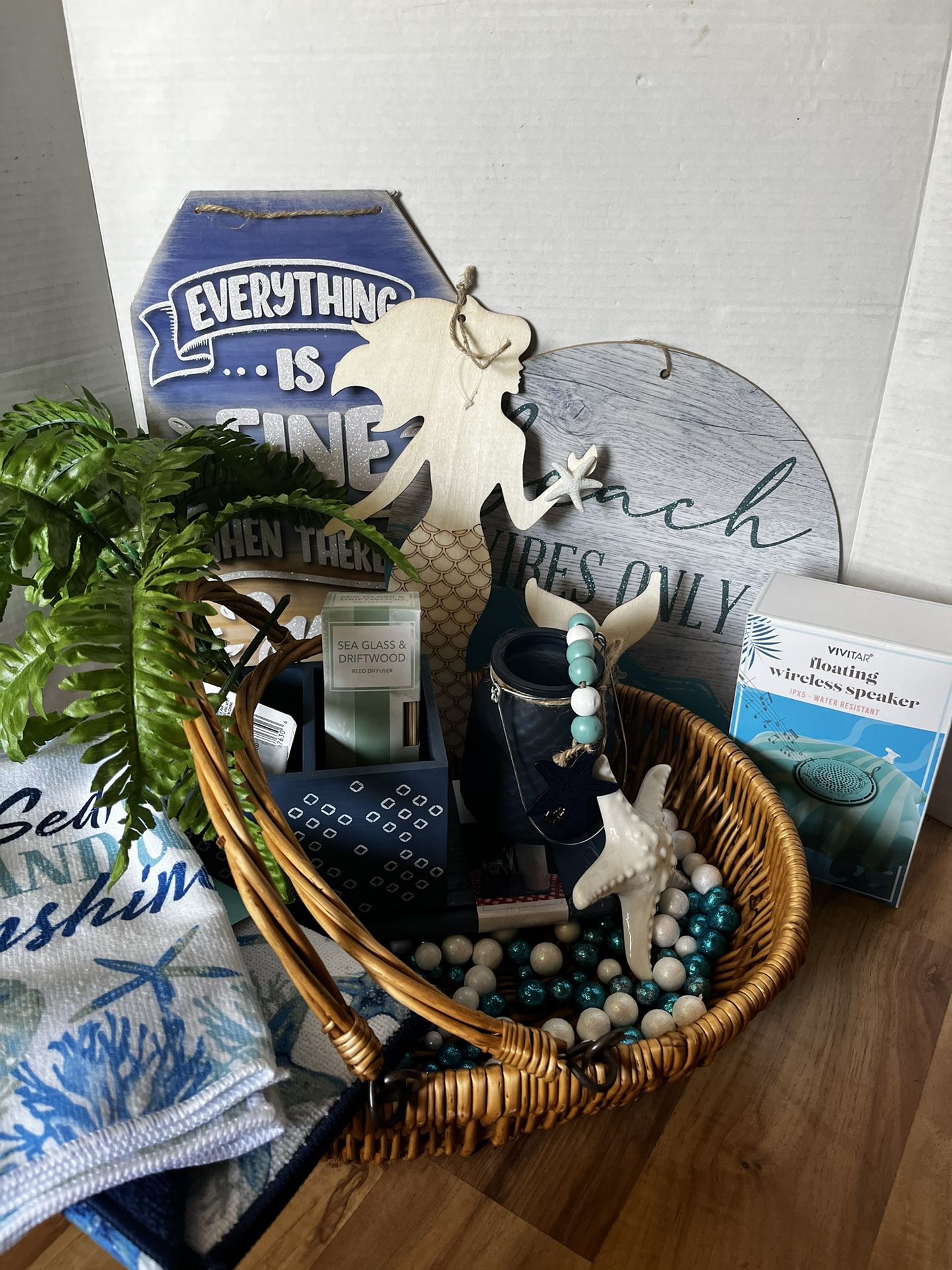 Gift Basket Mermaid Under The Sea Decor Tiered Tray Items for Sale