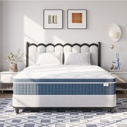 QUEEN MATTRESS - 10” Hybrid Memory Foam and Innerspring Mattress Queen Size