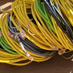 Lot of 15 ethernet cables cat 5e 10' - 25'

