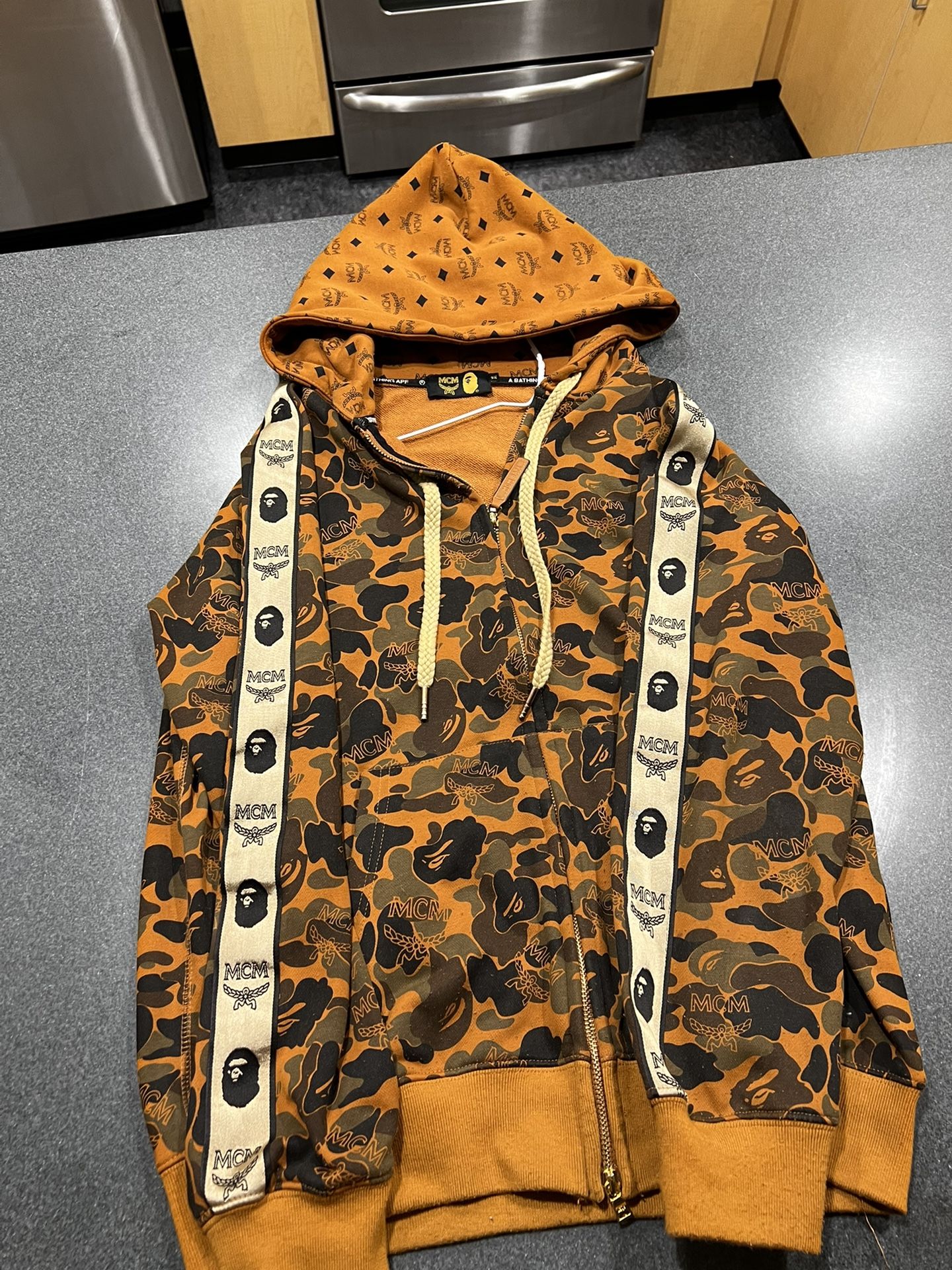 BAPE X MCM Camo Zip Hoodie