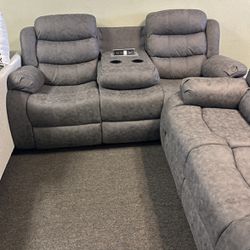 NEW TWO PIECE RECLINING SOFA AND LOVESEAT WITH FREE DELIVERY SPECIAL FINANCING IS AVAILABLE 