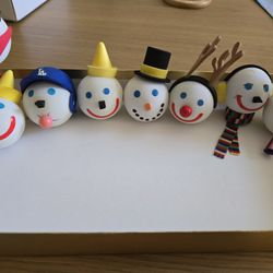 Set Of 8 Vintage  Jack In The Box Antenna Balls.