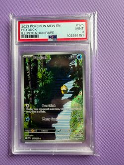 PSA 9 Psyduck Illustration Rare 175/165 Pokemon Mew