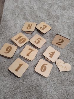  Table Numbers 1-10 From Etsy