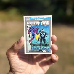🃏 1990 Marvel Universe Card #155 SpiderMan Presents: Punisher
