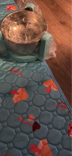Pet bowls and cover