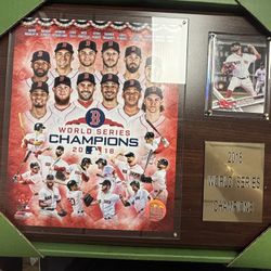 2018 World Series Champions Boston Red Sox Plaque 