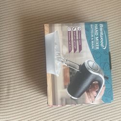 Hand mixer, butter, and may