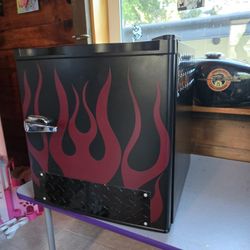 Custom Painted Mini Fridge