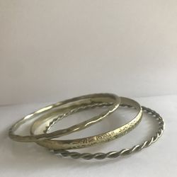 Gold color bangle bracelet bundle