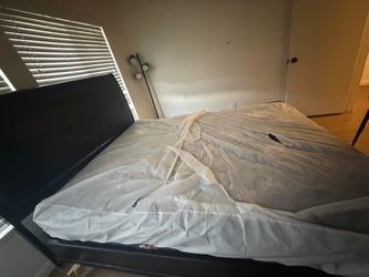 Queen headboard and frame , mattress and box spring